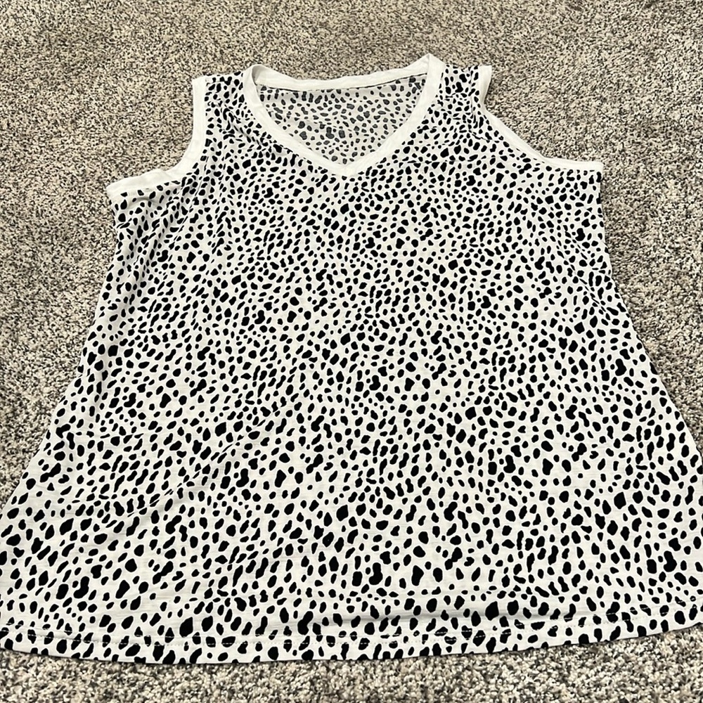 Black and white blouse
